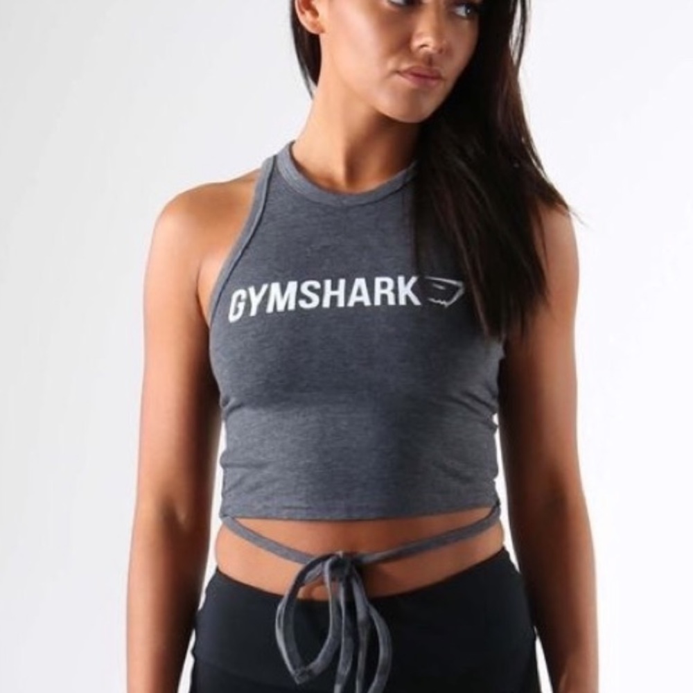 SOLD Gymshark Sleeveless Ribbon Crop Top